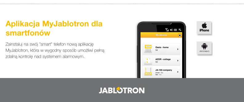 MyJablotron - zarządzaj swoim alarmem zdalnie